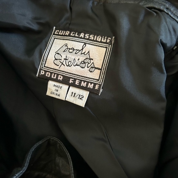 100% Leather Vintage Black Mini Skirt 11/12 Body Exteriors - Picture 5 of 7